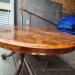 Ornate Pattern Round Wood Coffee Table